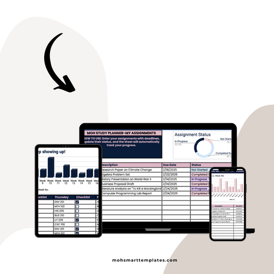 2025 Digital  MOH Study Planner- The A+ Agenda™