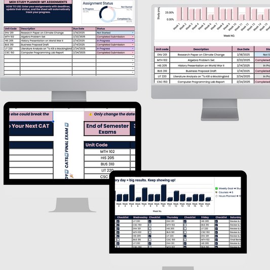 2025 Digital  MOH Study Planner- The A+ Agenda™